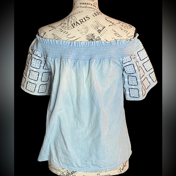 🍓 4 for $25 Ecru Lab. Off the shoulder, 100% cotton, boho top - Picture 4 of 8